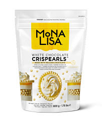 Драже "Crispearls" Mona Lisa белый шоколад 800 г