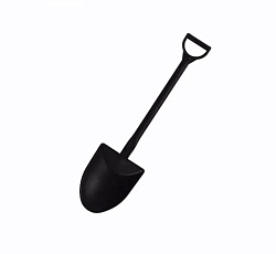 Ложка "Лопатка" пластиковая, 12 см, черная