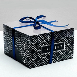Коробка на 4 капкейка "Present"